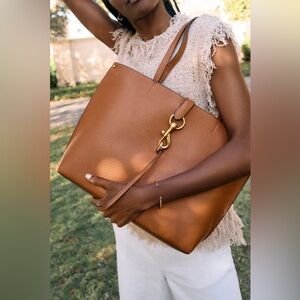 NWT - REBECCA MINKOFF - The Megan Tote in Caramello. Beautiful smooth leather